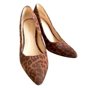 Nine West 'Garisono' high heel shoes brown & black animal print pumps US 8.5M